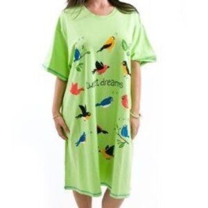 Hatley Tweet Dreams Green Nightgown